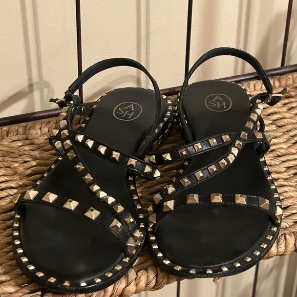 Ash Peace Studded Slingback Leather Sandals 38 - Picture 8 of 12